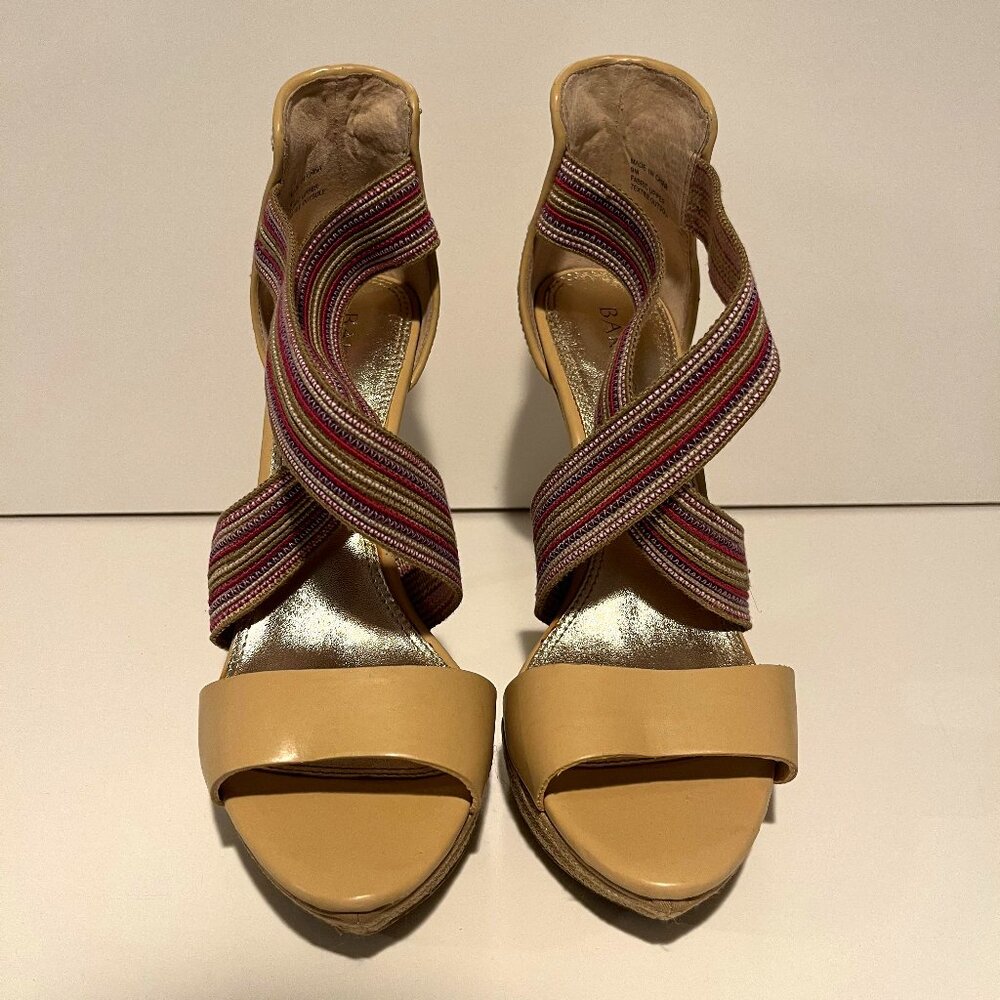 Bakers McKenna 9B Heels – Multi Color Elastic Straps, Used, No Original Box